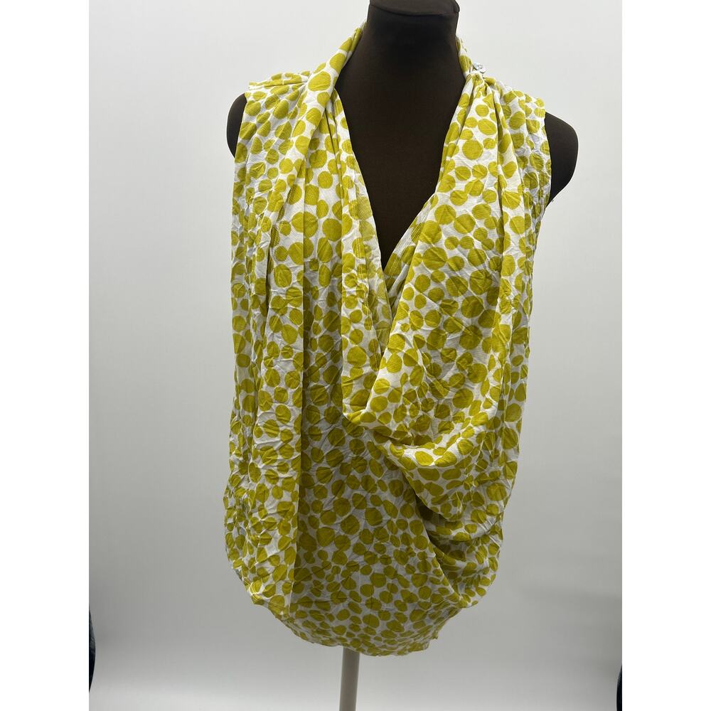 Chalet et Ceci Convertible Vest Top Med Polka Dot Draped Multi-Way Boho Artsy